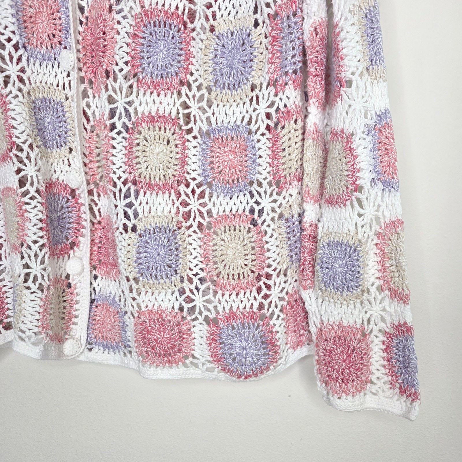 Appleseed’s Grannycore Crochet Patchwork Cardigan… - image 3