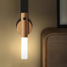 Motion Sensor LED Night Light Magnetic Wall Lamp USB Rechargeable Stick-On Light