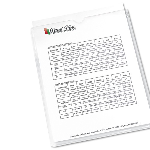 Avery Top-Load Clear Vinyl Envelopes w/Thumb Notch 9 x 12 Clear 10/Pack 74804 - Picture 2 of 6
