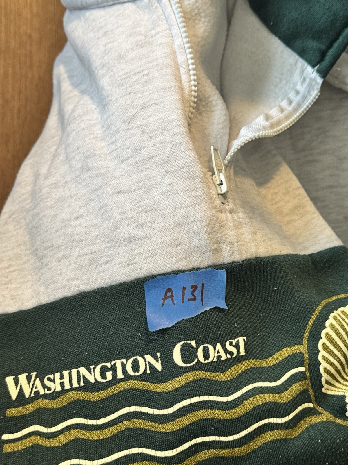 80-90s Washington Coast Port Vintage Sweater Pullover 1/4 ZipUp Y2K Grunge Skate image 5