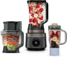 Ninja CrushBOSS 3-in-1 Blender & Food Processor, 1850PW, Onyx, LB401BK NEW