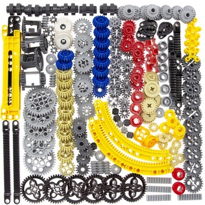 233pcs Gears-Differential kit, with Technic-Parts, for STEM-MOC-EV3-Project-T...