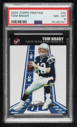 2004 Topps Pristine Tom Brady #49 PSA 8 9fc