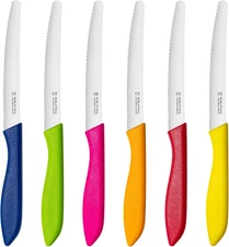 Steak Knives Set of 6, Sharp Serrated Steak Knives,Premium Stainless Steel Steak