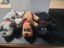 Vintage Tonka Pound Puppies Lot Of 3 Plush Dogs Stuffed Animals 1986 EUC