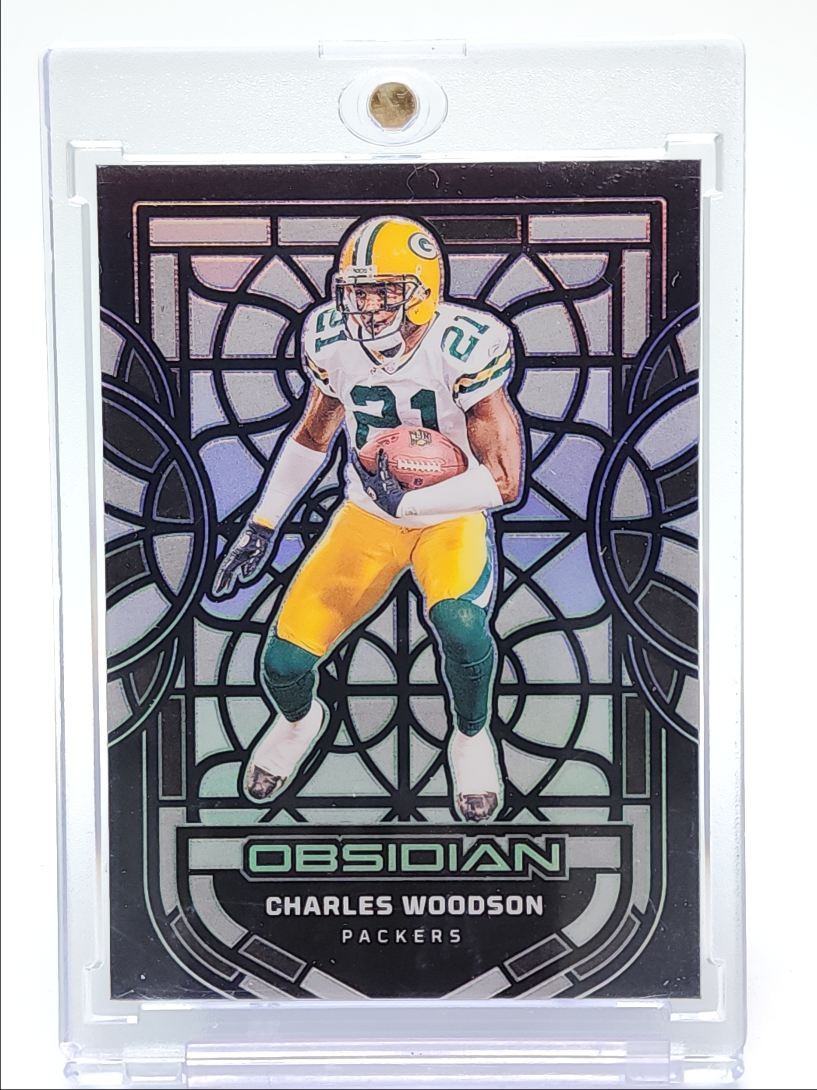 CHARLES WOODSON 2024 OBSIDIAN STAINED GLASS CASE HIT SP PACKERS Q4641
