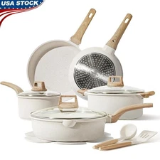 Nonstick Aluminum Cookware Set 14 Piece Fry Pans Saucepan Stockpot Kitchen Tools