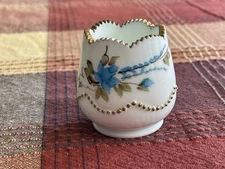 Antique Heisey Beaded Swag Opal Toothpick Holder