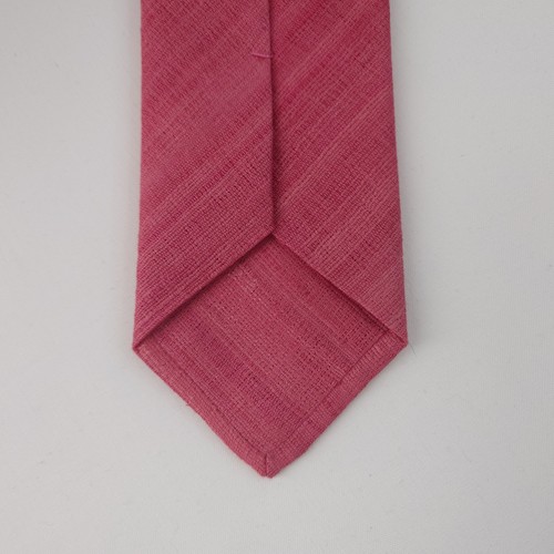V Altanas Raw Spun Tussar Pink Tie 100% Silk Handmade In London L 148 cm - Picture 3 of 3