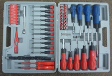 Set of Screwdrivers Sockets Driver Bits Precision Screwdrivers In Case