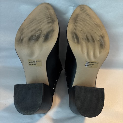 Report Tre Black Studded Mules Size 9 EUC - Picture 7 of 9