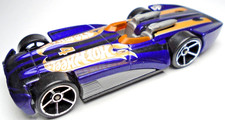 2011 HOT WHEELS CHEVROLETOR #4 PURPLE 1:64 DIECAST 3 1/8" CAR W/ ORANGE & WHITE