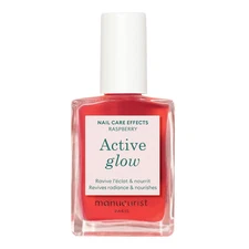 Active Glow Raspberry Nail Polish & Care - Ultra-Glowy 2 in 1 Nail Concealer & C