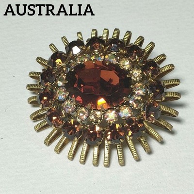 Extreme Australia Vintage Brooch Colored Stones