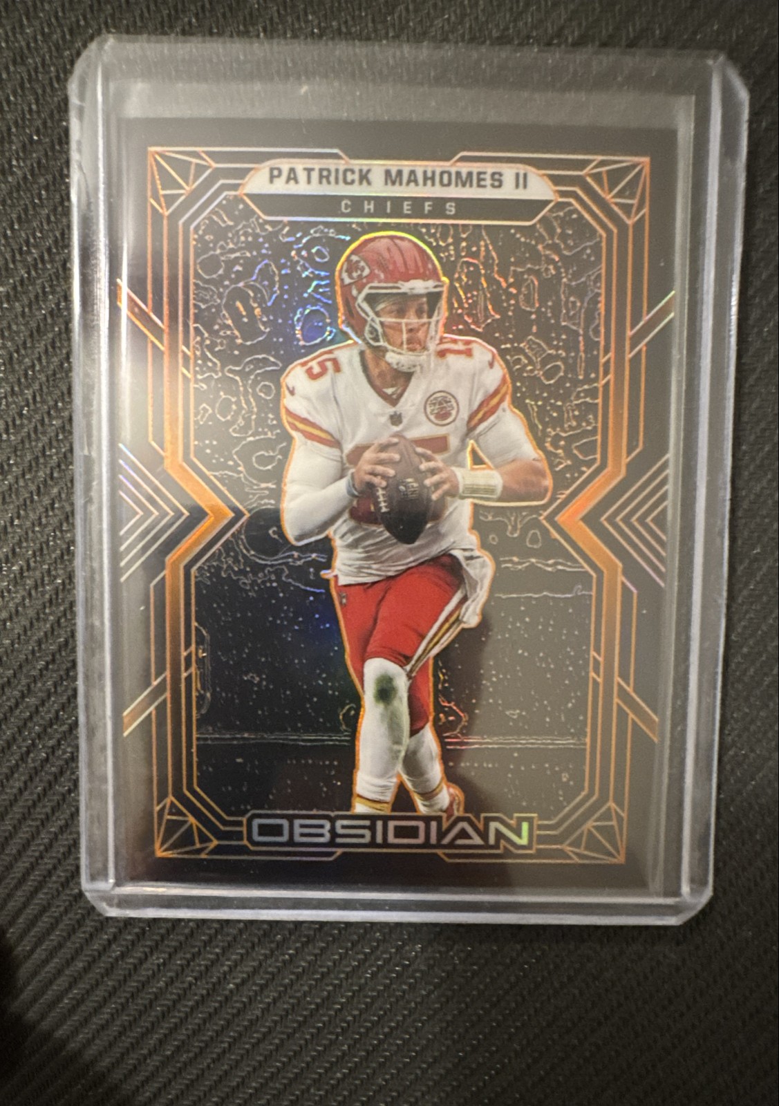 2022 Panini Obsidian - Patrick Mahomes II #58 Electric Etch Orange /75