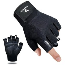 ATERCEL Workout Gloves Unisex Exercise Gloves for Weight Lifting, Size Large
