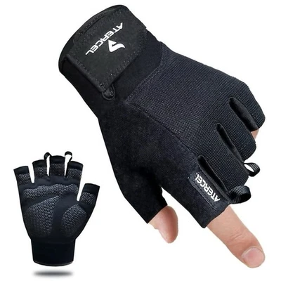 ATERCEL Workout Gloves Unisex Exercise Gloves for Weight Lifting, Size Large