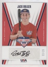2019 Panini USA Baseball Stars & Stripes Black Ink 22/25 Jack Bulger Auto 0a7