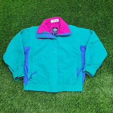 Vintage Columbia Bugaboo Jacket Women Large 23x24 Baggy Teal