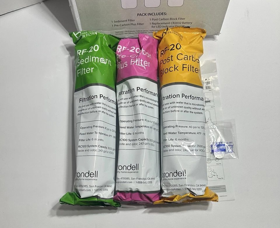 Brondell RF-20 3 piece Replacement Water Filter - Image 3 of 3