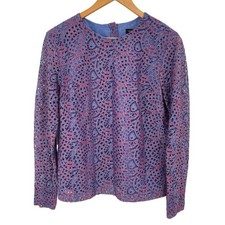 Banana Republic Lace Top Women's Medium Long Sleeve Professional Career Office
