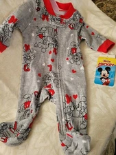 DISNEY JUNIOR MICKEY MOUSE BABY INFANT SLEEPER PAJAMA NWT SIZE 0-3 MONTH 