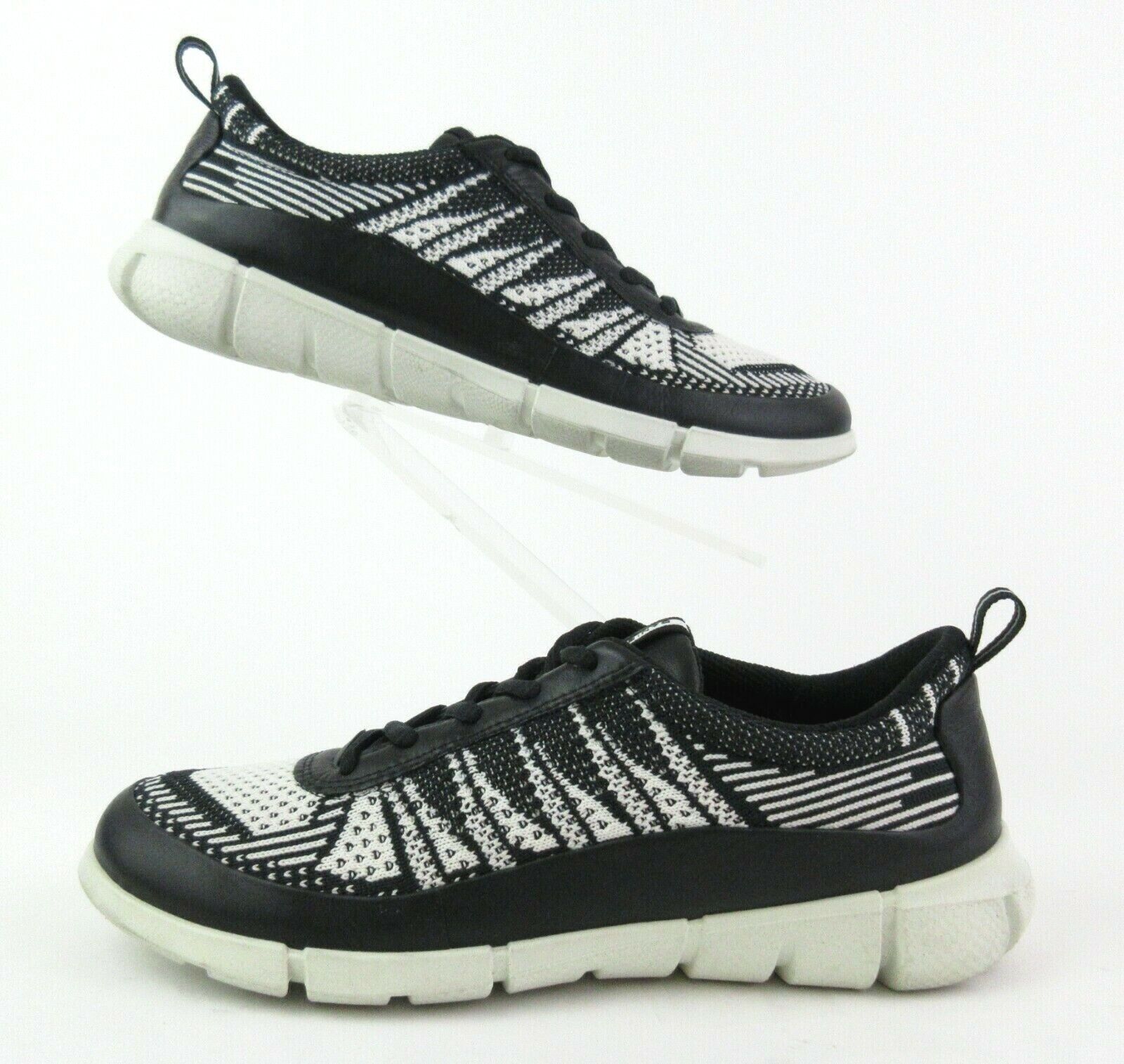 Samle det er nytteløst Indstilling ECCO Intrinsic 1 Womens Casual Sneakers Black/White Knit/Leather EU 38 US  7-7.5 | eBay