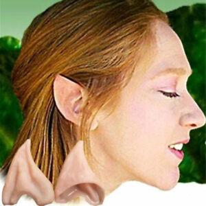 2X Latex Elf Ears Soft Pointed Ears Fairy Pixie Dress Up Costume Cosplay Party