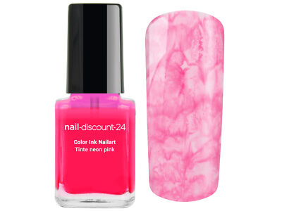 Ink Color neon pink NailArt Farbe Tinte XXL 12ml Polish Blooming Smoke Lack Gel