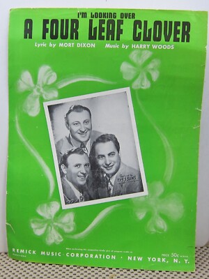 S/楽譜/写真/フォーリーブス/ソングブック/1974年/エイプリルミュージック I'm Looking Over a Four Leaf Clover - Mort Dixon & Harry Woods
