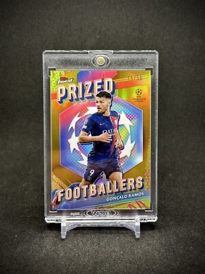 Goncalo Ramos 2023 Topps Finest UEFA Prized Footballers Gold Refractor /50 SSP