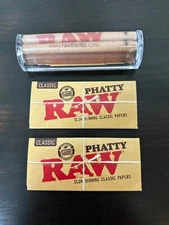 Raw Phatty Roller Machine 125MM + 2 Raw Phatty 125mm Long Packs of Paper Combo
