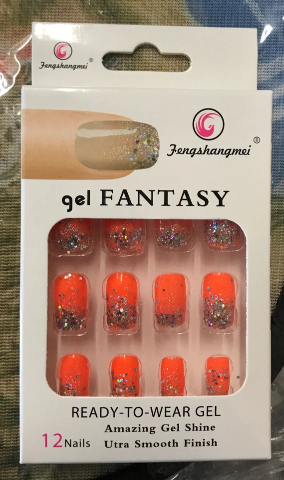 FALSE fake NAILS medium french airbrushed full nail art gel acrylic glue uk - Image 4 of 4