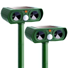 Garden Solar Ultrasonic Animal Repeller Dogs Cats Skunks Deer Raccoons