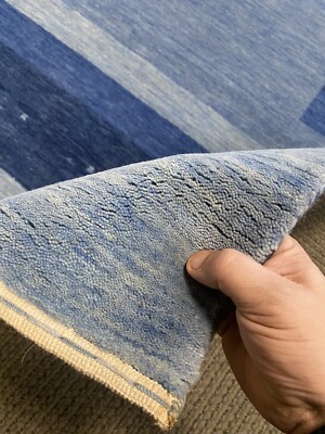 Stunning Tribal oriental rug Gabbeh Area Rug Nomadic Hand Woven  blue 5 X 7ft