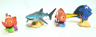 Lot Of 4 Disney Finding Nemo Figurines, Cake Toppers, Dory