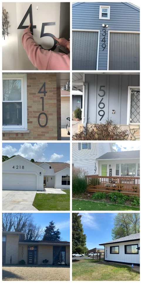 Número de casa flotante, puerta de buzón, número de casa de 5 pulgadas 24 pulgadas dirección moderna Foto 3 de 4