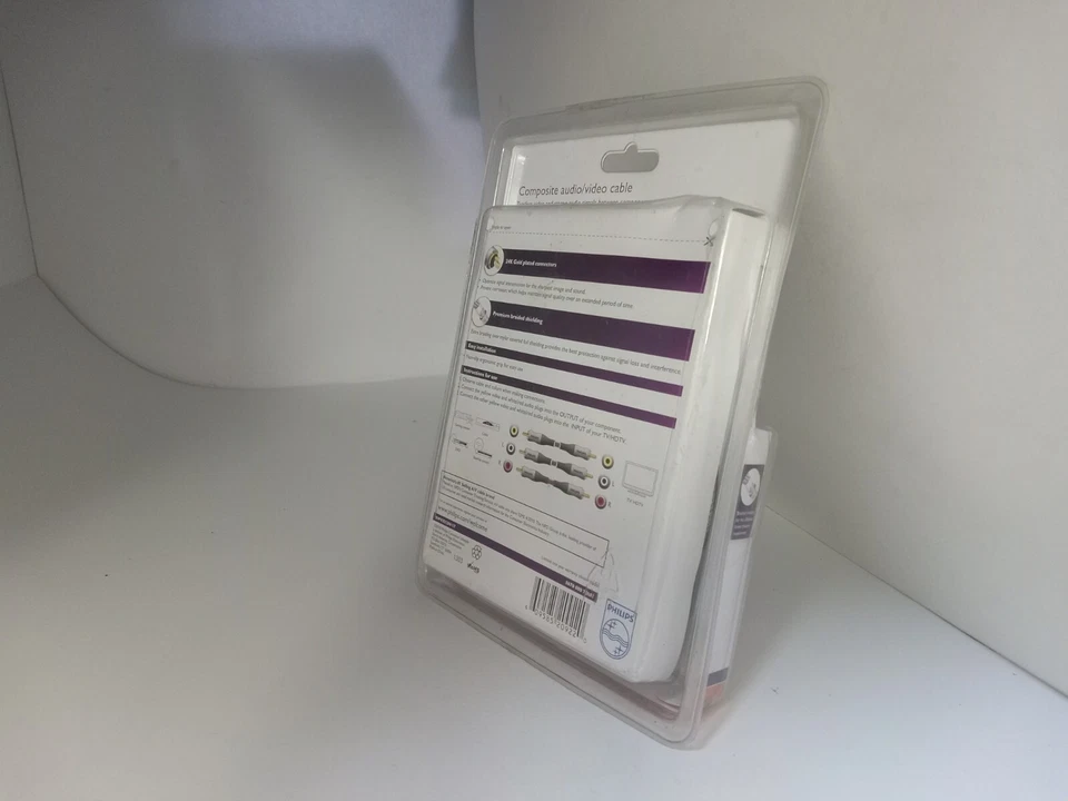 6FT Braided Shielded Phillips Superior Composite A/V Audio Video Cable Gold #40P - Image 2 of 4