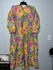 VTG Neiman Marcus 1960s floral caftan size large- no size tag