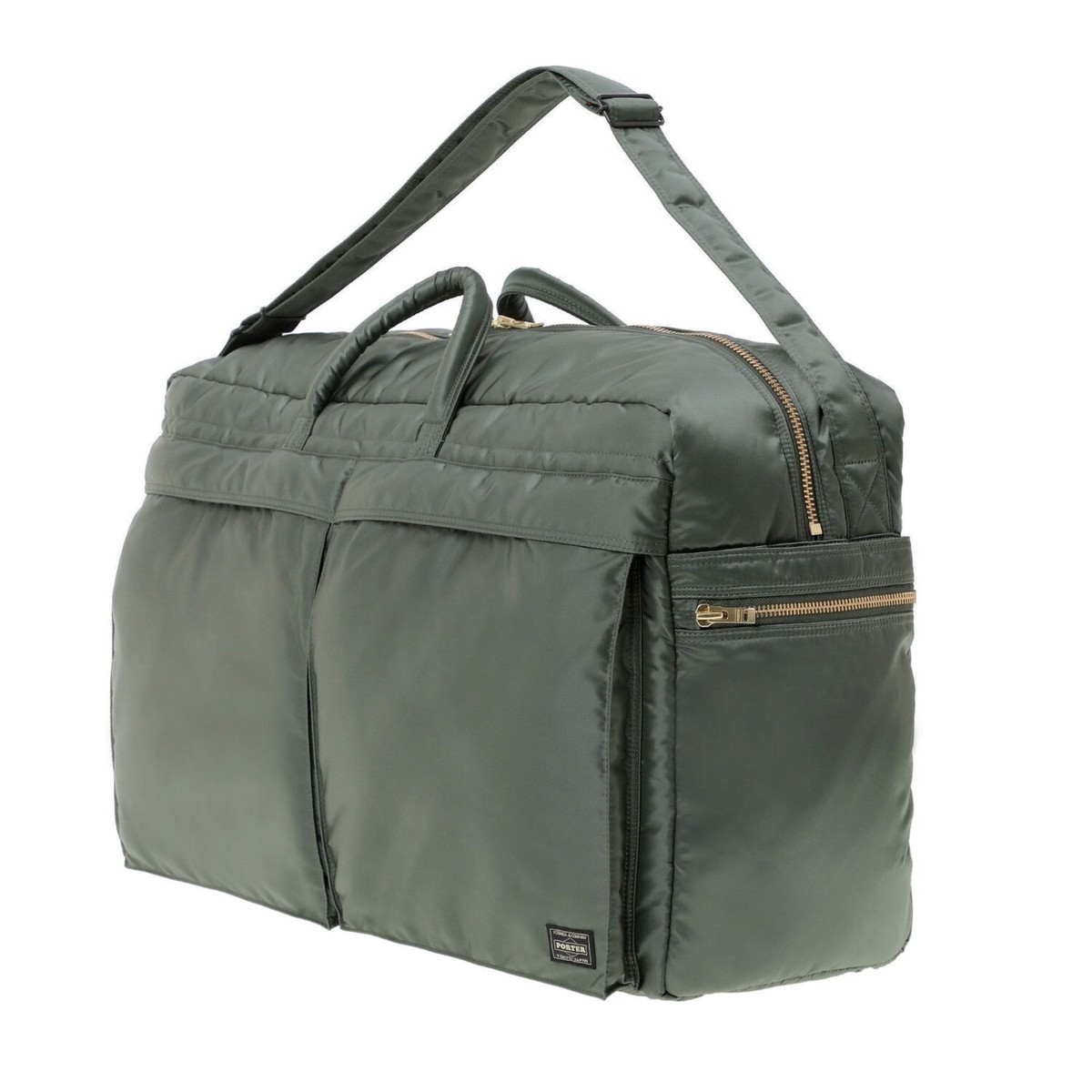PORTER TANKER Nylon DUFFLE BAG (L) 622-19552 Sage Green Yoshida