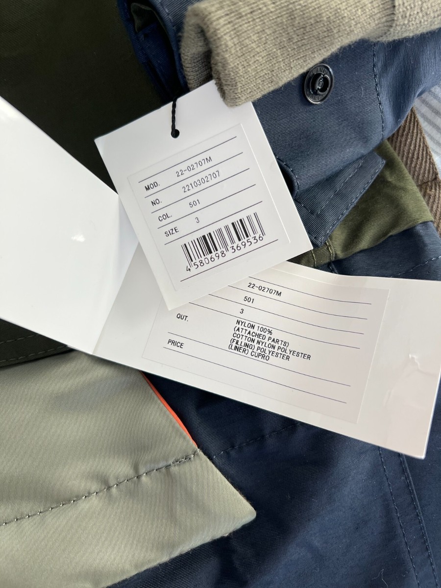 Sacai Nylon Twill Mix Blouson - Size 3 - Green Navy - NEW Sacai Nylon Twill Mix Blouson - Size 3 - Green Navy - NEW