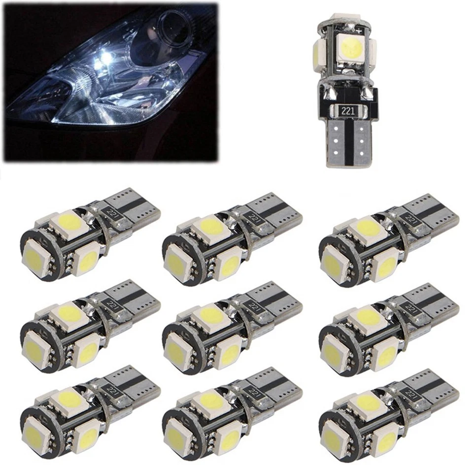 10x 12V T10 5 SMD LED Lampe Auto CANBUS Standlicht Innenraum Beleuchtung Licht - Bild 4 von 4