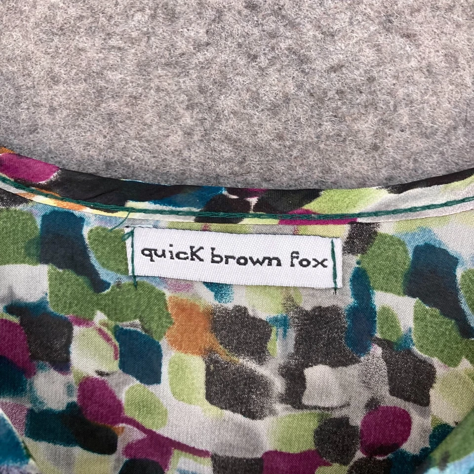 Vestido feminino Quick Brown Fox tamanho M médio multicolorido sem mangas transparente 18910 - Imagem 4 de 4