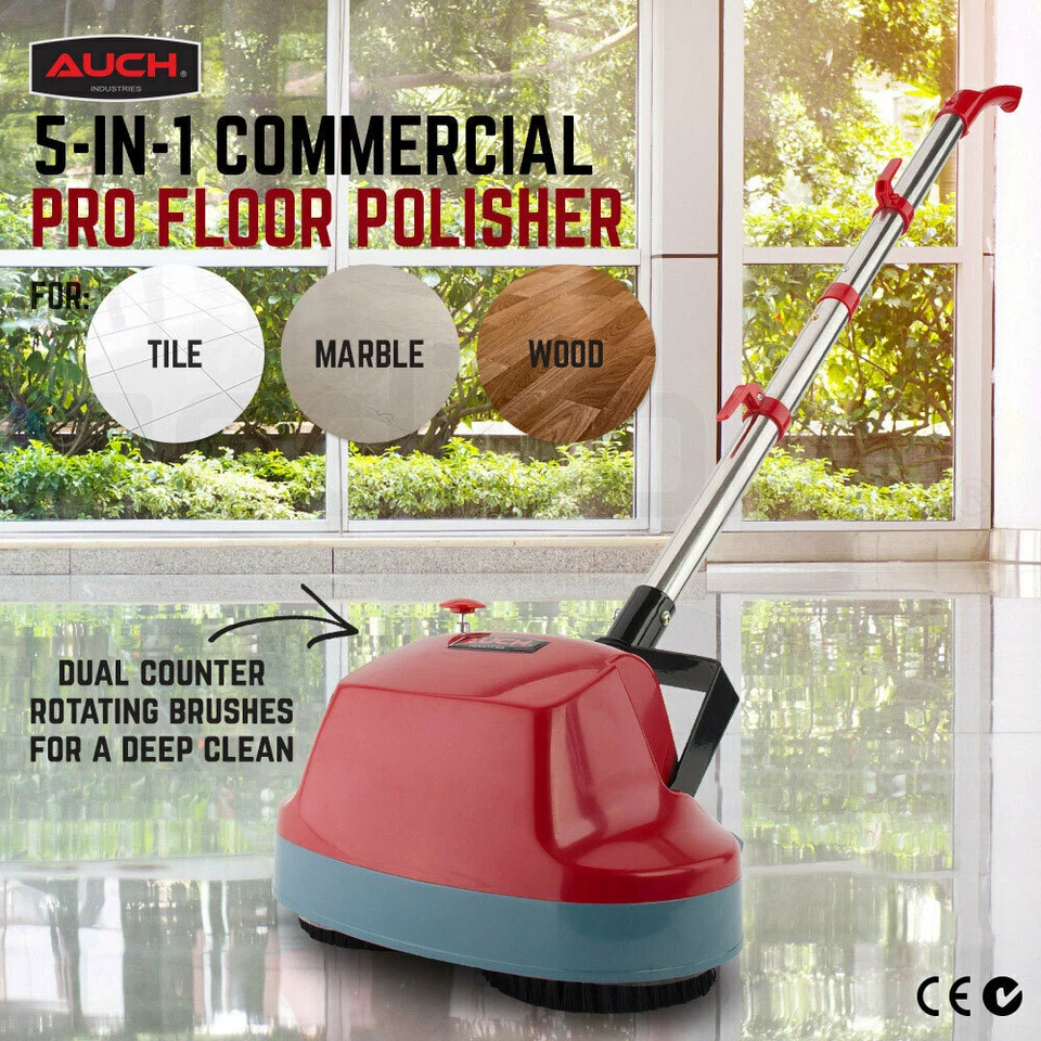 5-in-1 Floor Polisher Twinhead Timber Cleaning Tile Wax Buffer Cleaner