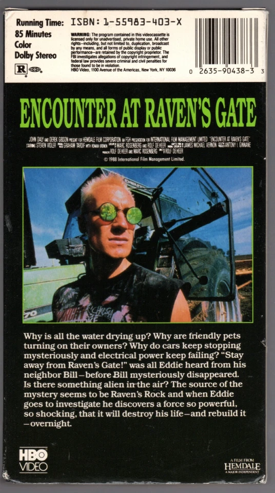 Incident **ENCOUNTER at RAVEN's GATE** (1988) Australian SCI-FI Aliens VHS RARE! - Image 2 of 2