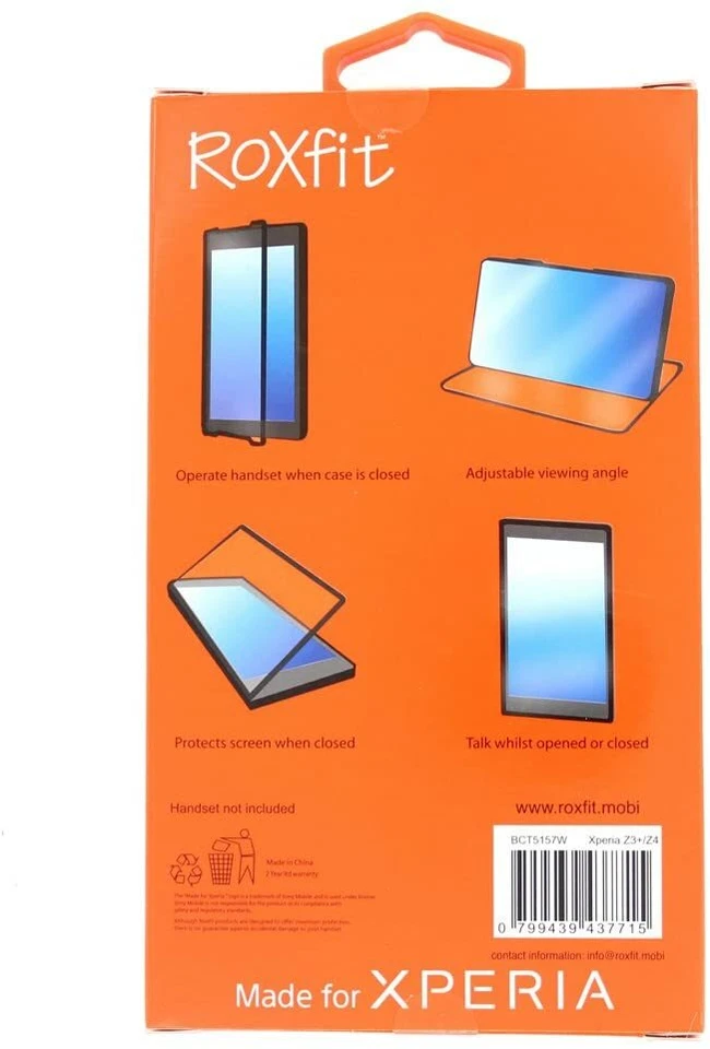 GENUINE ROXFIT SONY XPERIA Z3+ BOOK CASE TOUCH | WHITE - Image 3 of 4
