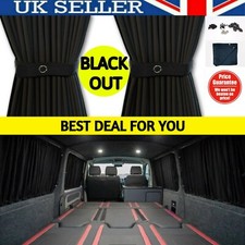 ✅ VIVARO / TRAFIC / PRIMASTAR BLACKOUT Curtain Kit - BLACK REAR DOOR DOORS  