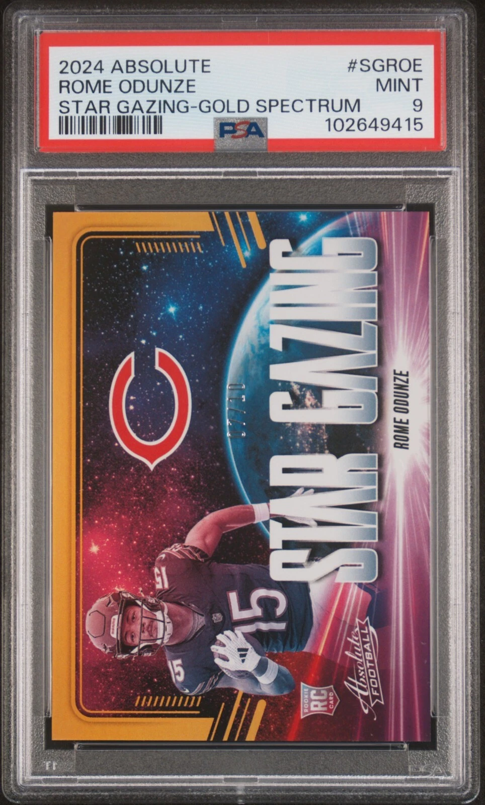 Rome Odunze Panini Absolute Star Gazing #SGROE Gold Spectrum