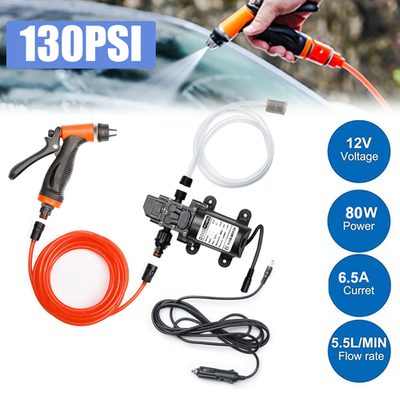 #ad #ad 130PSI High Pressure Electric Car Washer Pump Wash 12V Clean Kit Portable 100W $29.98
