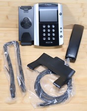 Polycom VVX 501 Desktop Phone 2201-48500-001 w/ Adapter  Power Cord Open Box